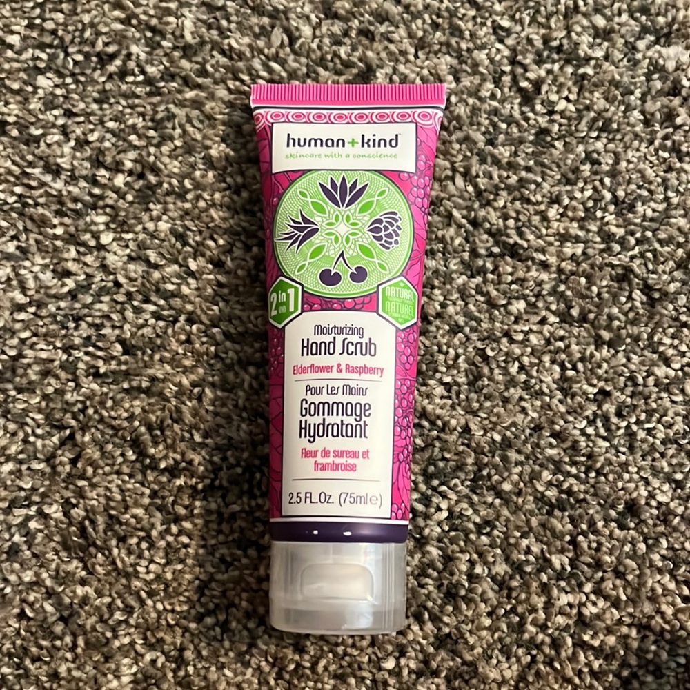 Human + Kind Elderflower & Raspberry Moisturizing Hand Scrub 2.5 oz NEW